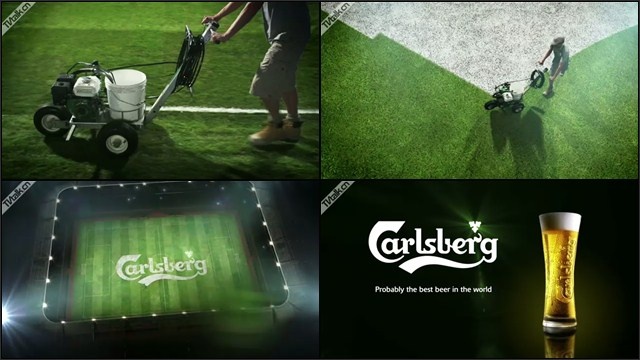 'Line Painter' Euro 2012 Sponsorship by paulclements-光效-广告-食品-国际案例