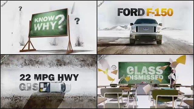 Ford Trucks Ford Motor Trend by kingandcountry_tvtalk-破碎-烟火-三维-广告-汽车-国际案例