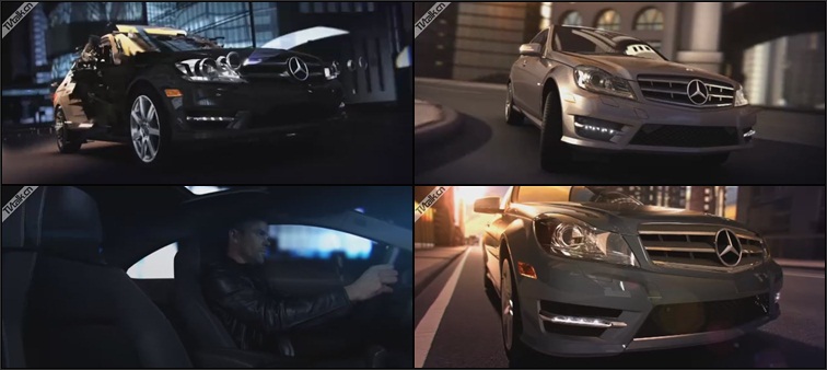 Mercedes C-Class Sedan To Coupe by eyeball_tvtalk-金属-三维-科幻-广告-汽车-国际案例