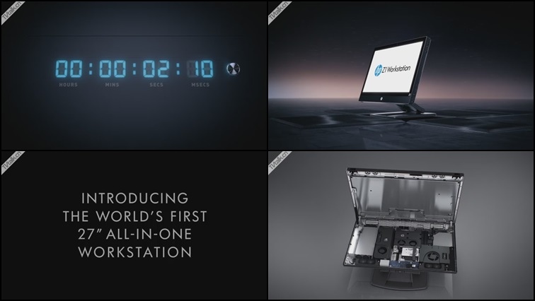 HP Z1 Workstation teasers+1-光效-广告-科技-国际案例