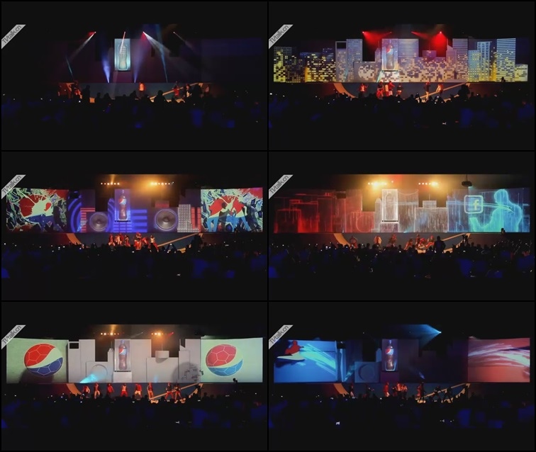 Pepsi mapping event in Mexico Videomapping para evento Pepsi en Mexico from R...-二维-MG动画-嘻哈-广告-食品-国际案例