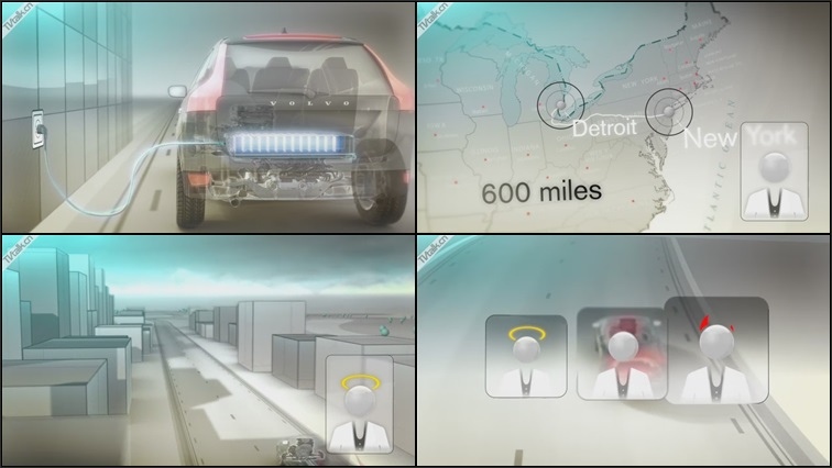 Volvo - Petrol Hybrid Icon from haymaker fx_tvtalk-粒子-二维-MG动画-科幻-广告-汽车-国际案例