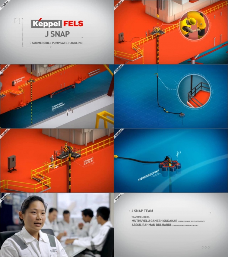 KEPPEL SUBMERSIBLE PUMP SAFE HANDLING 3D CORPORATE ANIMATION from CRITICA-国际案例