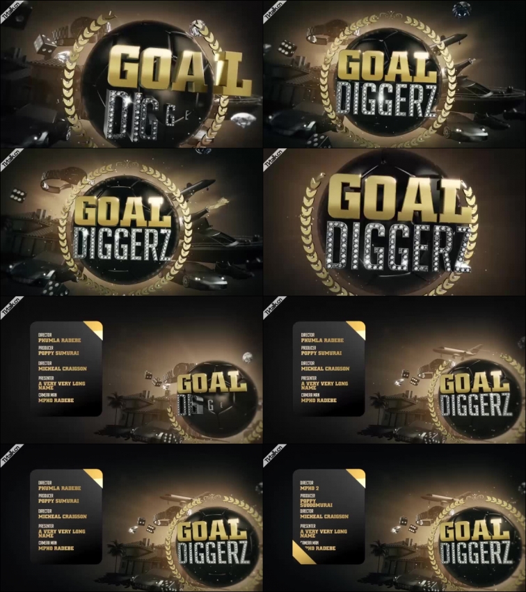 Goal Diggerz logo sting, transition, end credits from Arien de Beer-国际案例