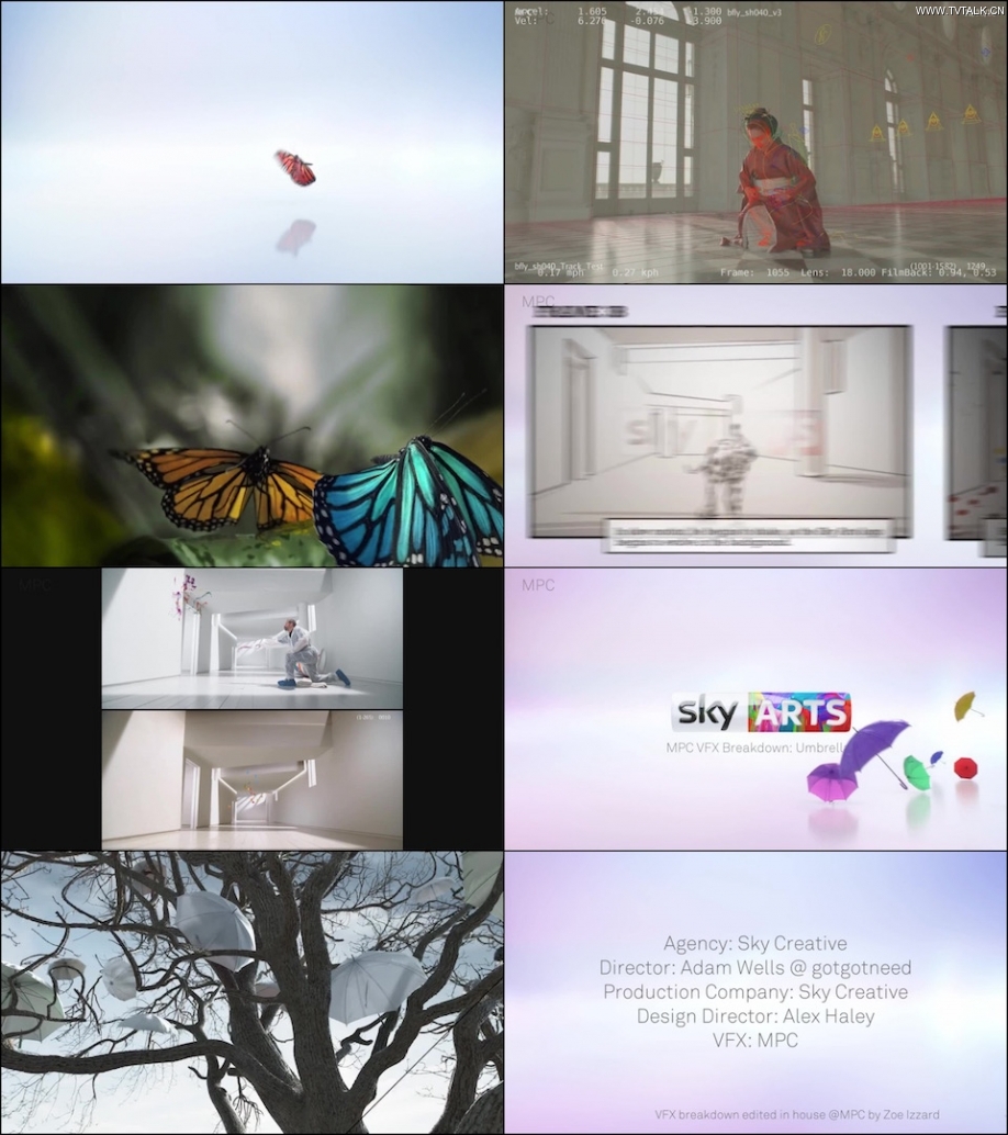 Sky Arts-Rebrand Idents-VFX Breakdown from MPC-国际案例