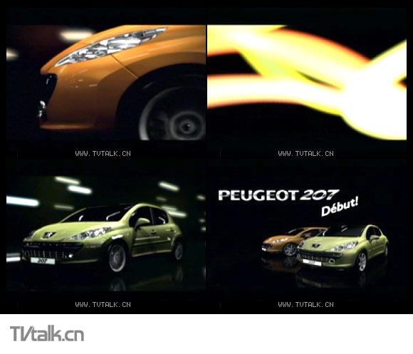 peugeot 汽车影视广告创意 /aokistudio-光效-金属-三维-广告-汽车-国际案例