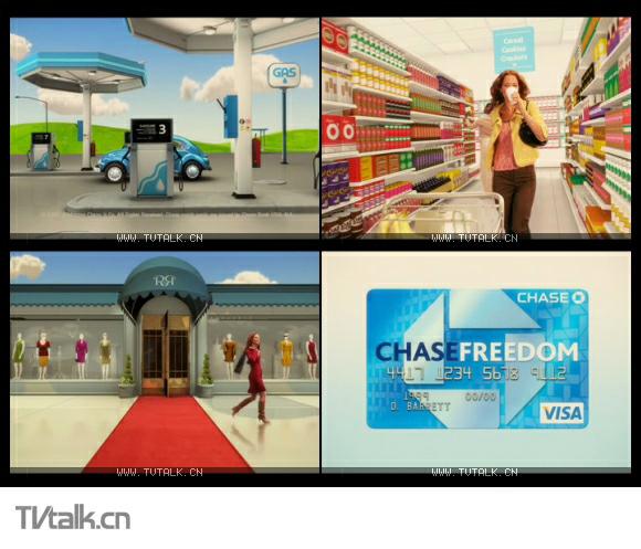 Chase Freedom Card brandnewschool-金属-三维-二维-MG动画-娱乐-广告-科技-国际案例